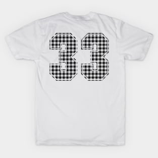 Plaid Number - 33 - Dark T-Shirt